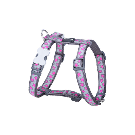 Dog Harness Red Dingo STYLE HOT PINK ON COOL GREY 45-66 cm 36-59 cm-0