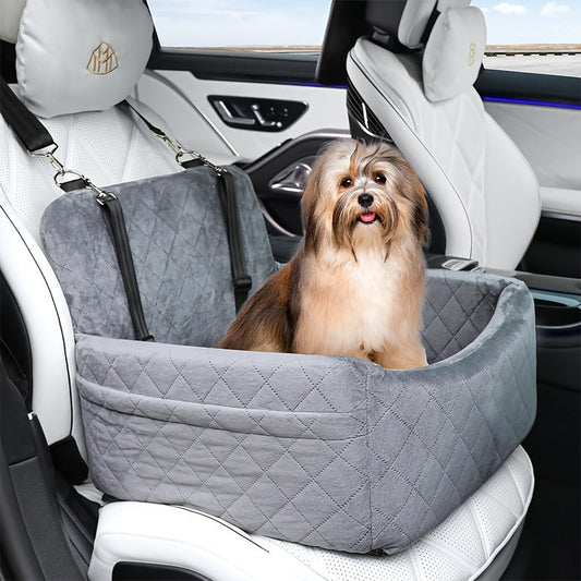 Portable Dog Car Seat with Safety Strap-1